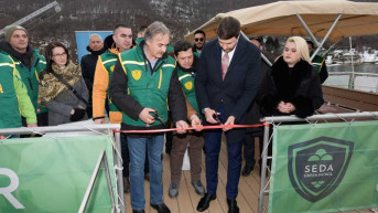 Katamaran za čišćenje jezera Gazivode Katamaran