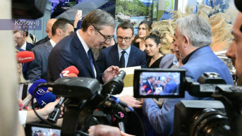 Predsednik Vučić na štandu Kancelarije za KiM