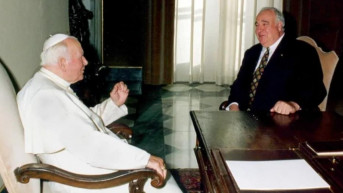 Papa i Helmut Kol