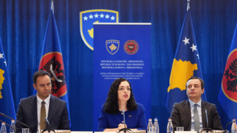 Klauk Konjufca, Vjosa Osmani i Aljbin Kurti
