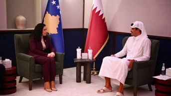 Vjosa Osmani sa amirom Katara