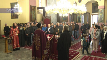 Liturgija u crkvi Svetog cara Uroša u Uroševcu