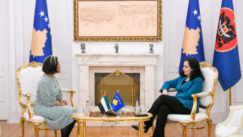 Vjosa Osmani sa ambasadorkom Ujedinjenih Arapskih Emirata Nabilom Abdulazizom Al Šamsijom