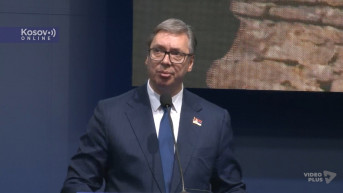 Vučić tokom obraćanja na otvaranju Sajma privrede u Mostaru