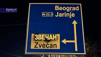 Natpisi na ćirilici na tablama na severu