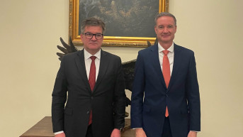 Miroslav Lajčak i Majk Karpenter