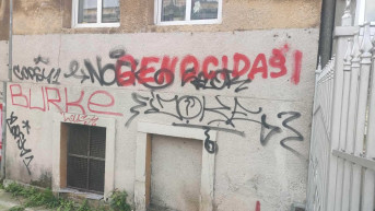 Grafit pored Ambasade Srbije u Sarajevu