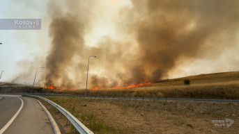 Severna Makedonija, požar iznad Pehčeva, na granici sa Bugarskom 