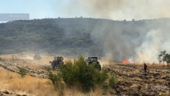 Severna Makedonija, požar iznad Pehčeva, na granici sa Bugarskom 