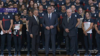Vučić sa sportistima Vučić sa sportistima