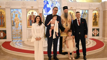 Aleksandar Vučić krstio malog Lazara Jankovića Aleksandar Vučić krstio malog Lazara Jankovića