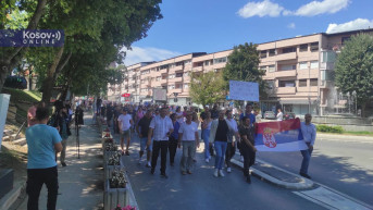 Protestna šetnja Srba u Severnoj Mitrovici
