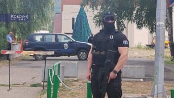 Specijalci Kosovske policije ispred zgrade Privremenog organa opštine Kosovska MItrovica