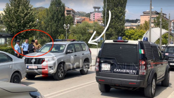 Kfor i Kosovska policija na mostu
