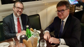 Aleksander Kasanof i Miroslav Lajčak
