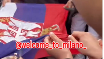 Paljenje srpske zastave u Milanu