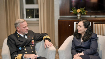Vjosa Osmani i Rob Bauer