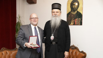 Džefri Hovenijer i mitropolit Teodosije