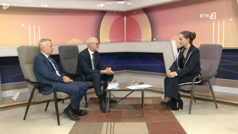 Ambasador Nemačke Jern Rode i ambasador Francuske Olivije Gero na RTK2