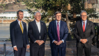 Kristofer Hil i Džejms O'Brajan sa predstavnicima Pupin inicijative