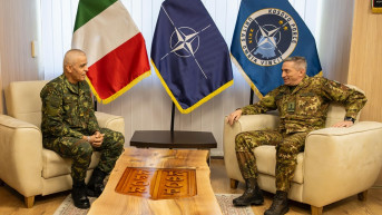 Enriko Barduani sa komandantom Brigade Jugoistočne Evrope