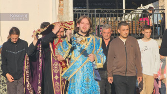 Iznošenje Plaštanice u hramu Vasilija Ostroškog u Leposaviću