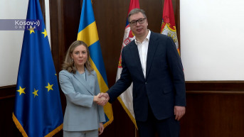 Vučić sa švedskom ministarkom Vučić sa švedskom ministarkom