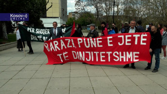 Protest za 1. maj u Prištini