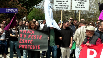 Protest za 1. maj u Prištini