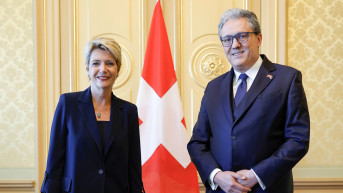 Ambasador Srbije u Švajcarskoj Ivan Trifunović i predsednica Švajcarske Karin Keler-Zuter