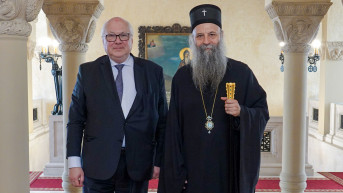 Patrijarh Porfirije i Žan Kristof Posel