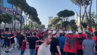 Tirana, navijači pred utakmicu