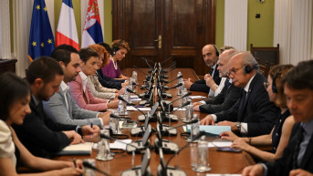 Ana Brnabić i francuski parlamentarci u Narodnoj skupstini
