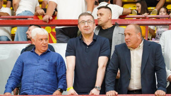 Hristijan Mickoski na utakmici u Kumanovu