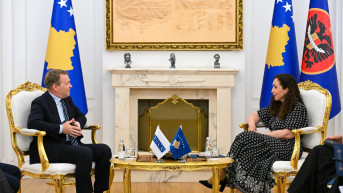 Vjosa Osmani sa Kristofom Kampom