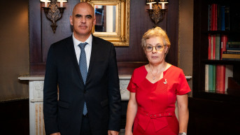 Alain Berset  i Donika Gervala
