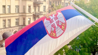 Srpska zastava na ambasadi u Švedskoj