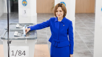 Maja Sandu glasa na izborima u Moldaviji