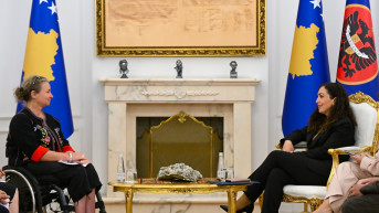 Vjosa Osmani sa Karol Meževan