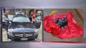 Zastava OVK u Ambasadi Srbije u Hagu