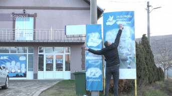 Uklanjanje promo materijala stranke Nenada Rašića sa lokala u Leposaviću