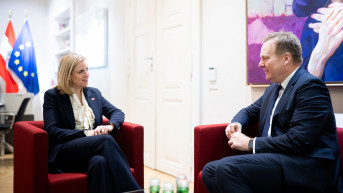 Ministarka spoljnih poslova Austrije Beate Majnl-Rajzinger i izaslanik EU za dijalog Peter Sorensen