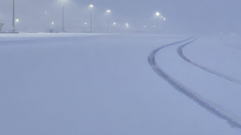 Sneg u Austriji, aerodrom Beč