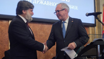 Ambasador Srbije u Austriji Marko Blagojević i predsednik austrijskog parlamenta Valter Rozenkranc