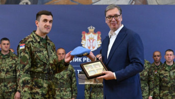 Aleksandar Vučić sa pripadnicima VS misije Unifil