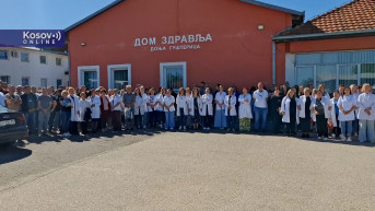 Protest zdravstvenih radnika u Gračanici