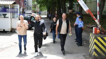 Radojević i Zaporožac izlaze iz policijske stanice