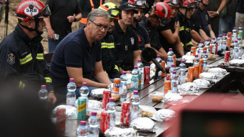 Aleksandar Vučić sa vatrogascima