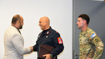 Milan Radojević sa pukovnicim Kfora