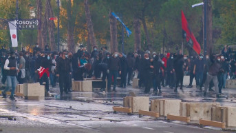 Tirana protest 1